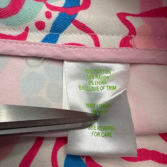 Lilly Pulitzer Capri Pants Size 0 Lucky Charm Floral - Picture 3 of 12